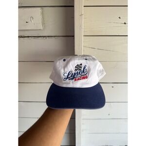 Vintage Lysol Racing Snapback Hat White Navy Blue Embroidered Racing Cap Mens